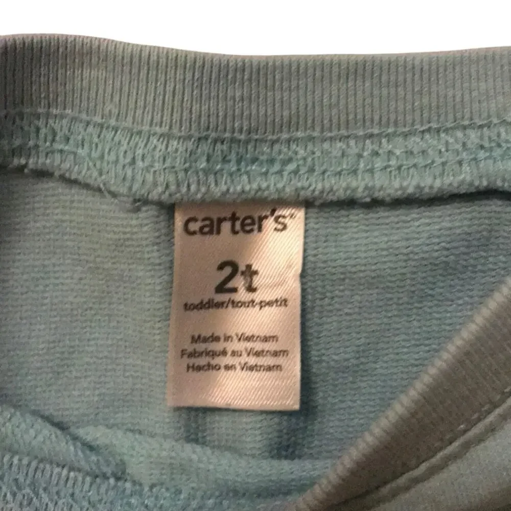 ❤️ 3/$25 Carter’s Teal Embroidered Embellished Boho Sweatshirt | 2T